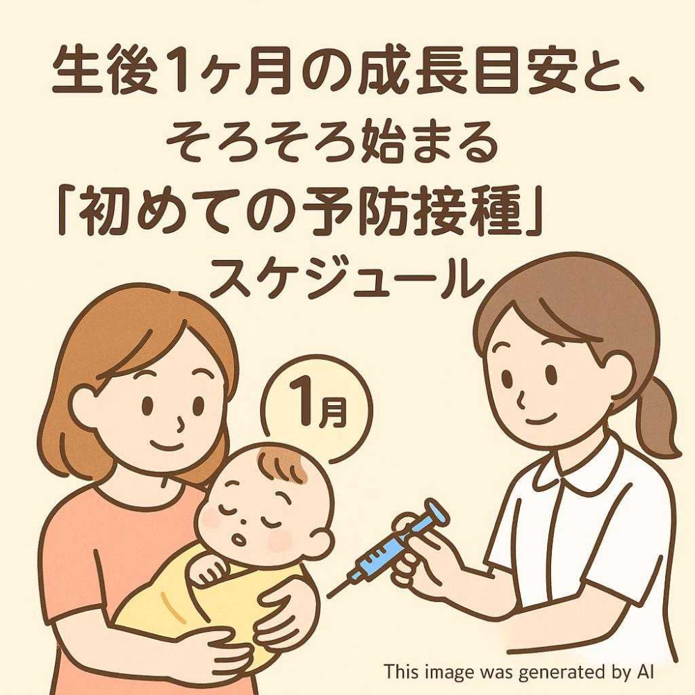 生後1ヶ月の成長目安と、そろそろ始まる「初めての予防接種」スケジュール