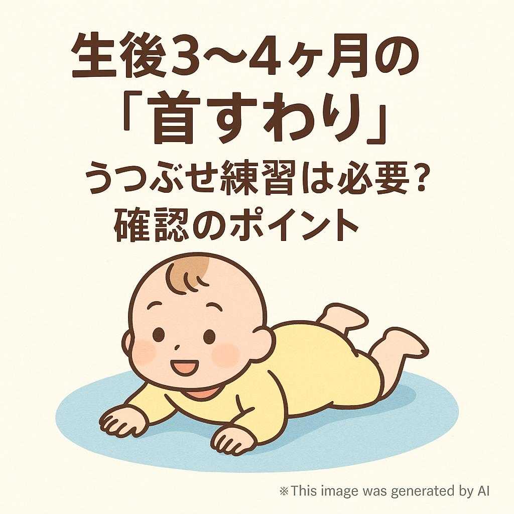 生後3〜4ヶ月の「首すわり」。うつぶせ練習は必要？確認のポイント