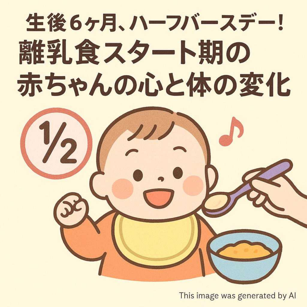 生後6ヶ月、ハーフバースデー！離乳食スタート期の赤ちゃんの心と体の変化
