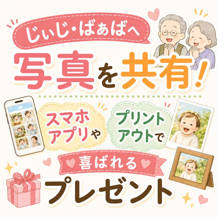 じぃじ・ばぁばへ写真を共有！スマホアプリやプリントアウトで喜ばれるプレゼント