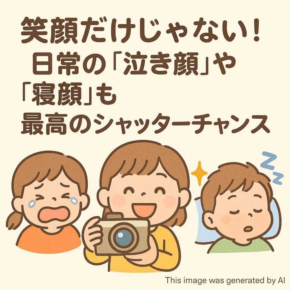 笑顔だけじゃない！日常の「泣き顔」や「寝顔」も最高のシャッターチャンス