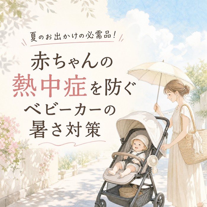 夏のお出かけの必需品！赤ちゃんの熱中症を防ぐベビーカーの暑さ対策