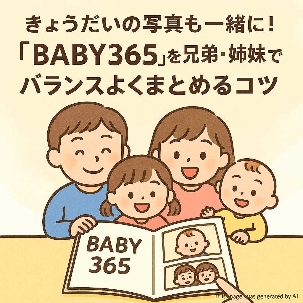 きょうだいの写真も一緒に!「BABY365」を兄弟・姉妹でバランスよくまとめるコツ