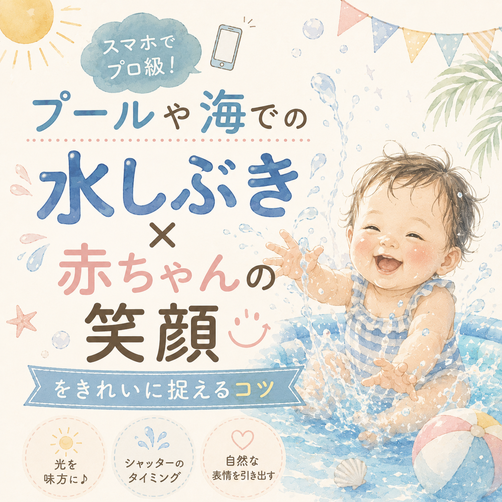 スマホでプロ級！プールや海での「水しぶき×赤ちゃんの笑顔」をきれいに捉えるコツ