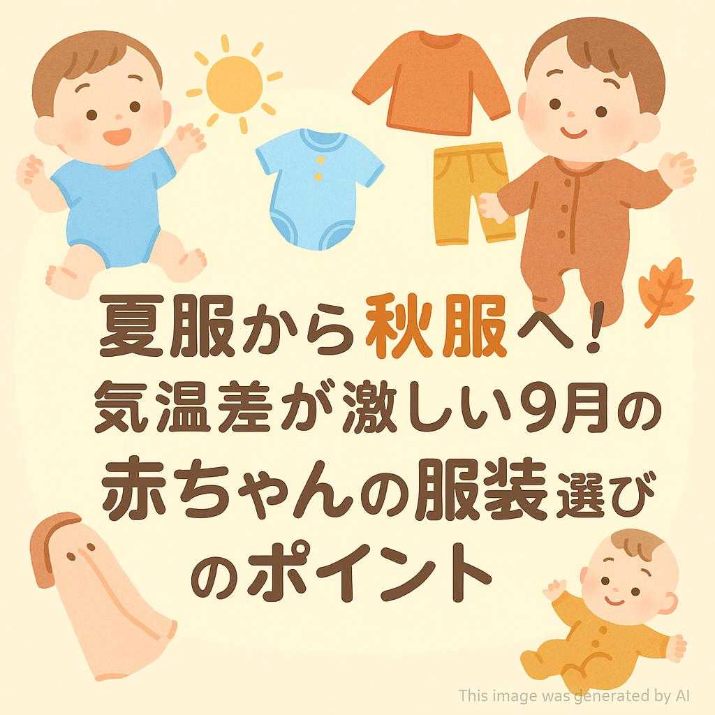 夏服から秋服へ!気温差が激しい9月の赤ちゃんの服装選びのポイント