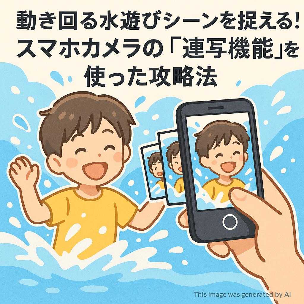 動き回る水遊びシーンを捉える!スマホカメラの「連写機能」を使った攻略法