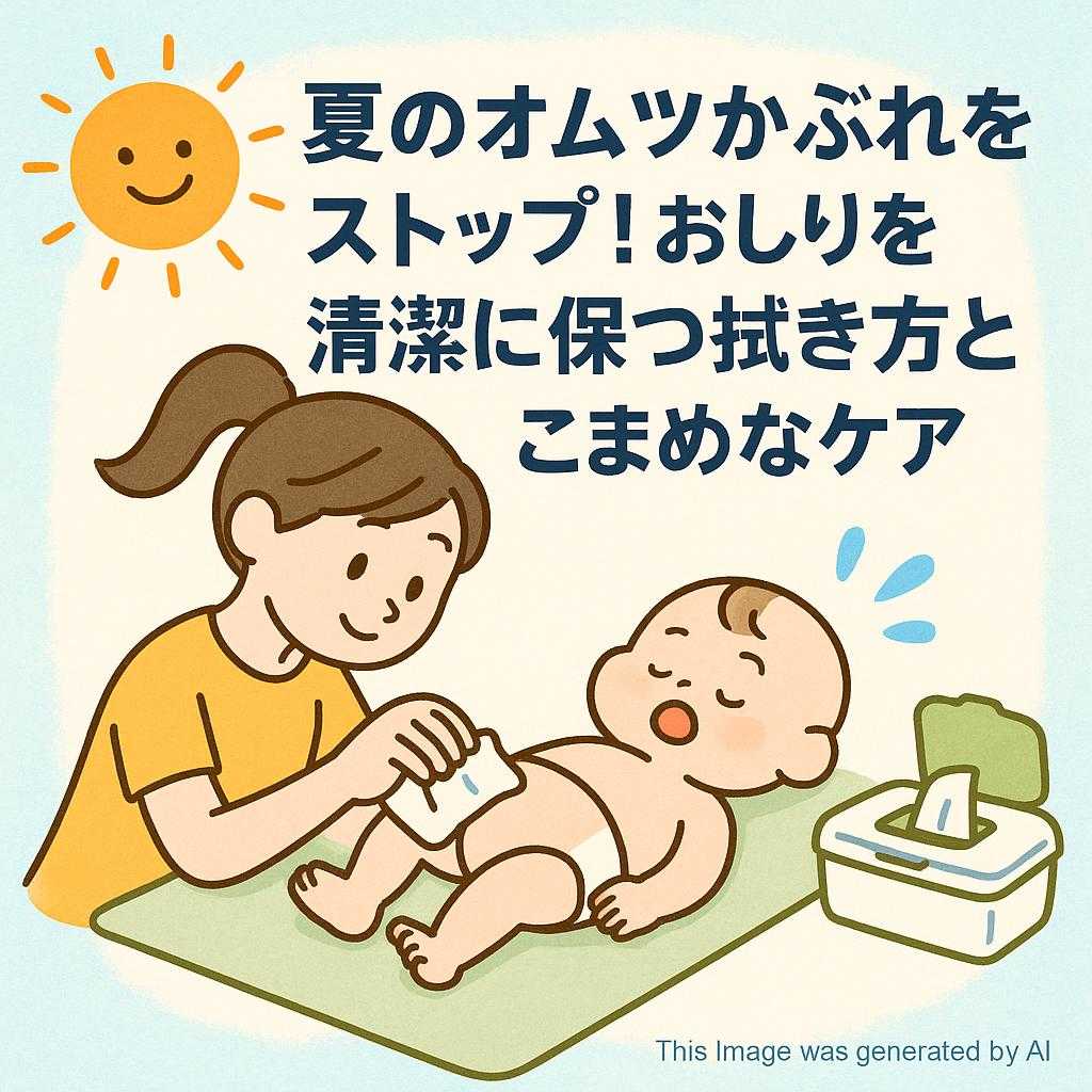 夏のオムツかぶれをストップ!おしりを清潔に保つ拭き方とこまめなケア