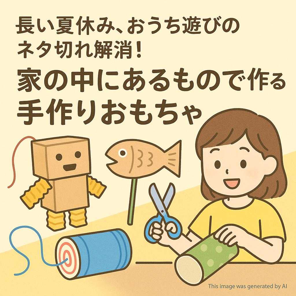 長い夏休み、おうち遊びのネタ切れ解消！家の中にあるもので作る手作りおもちゃ