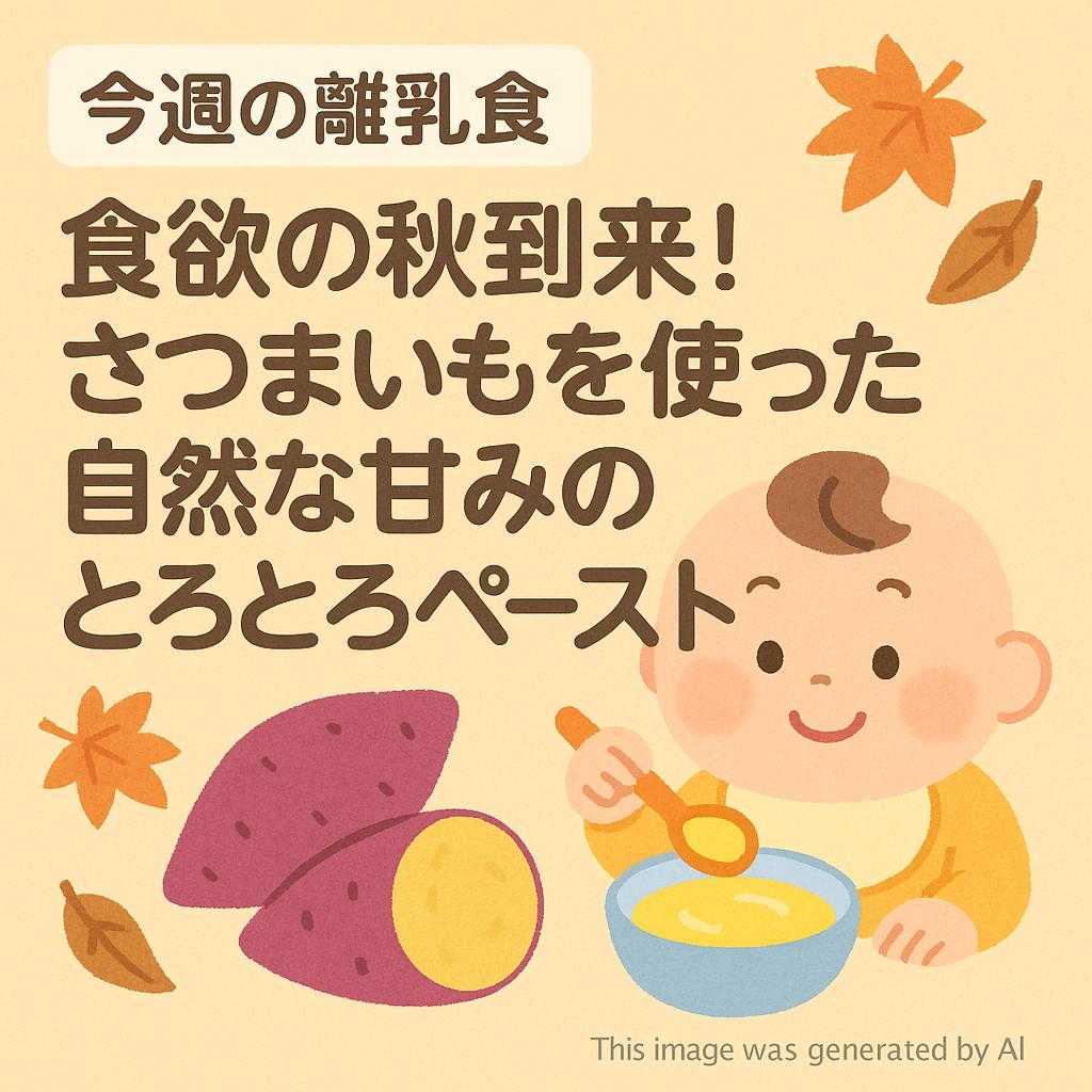 【今週の離乳食】食欲の秋到来！さつまいもを使った自然な甘みのとろとろペースト