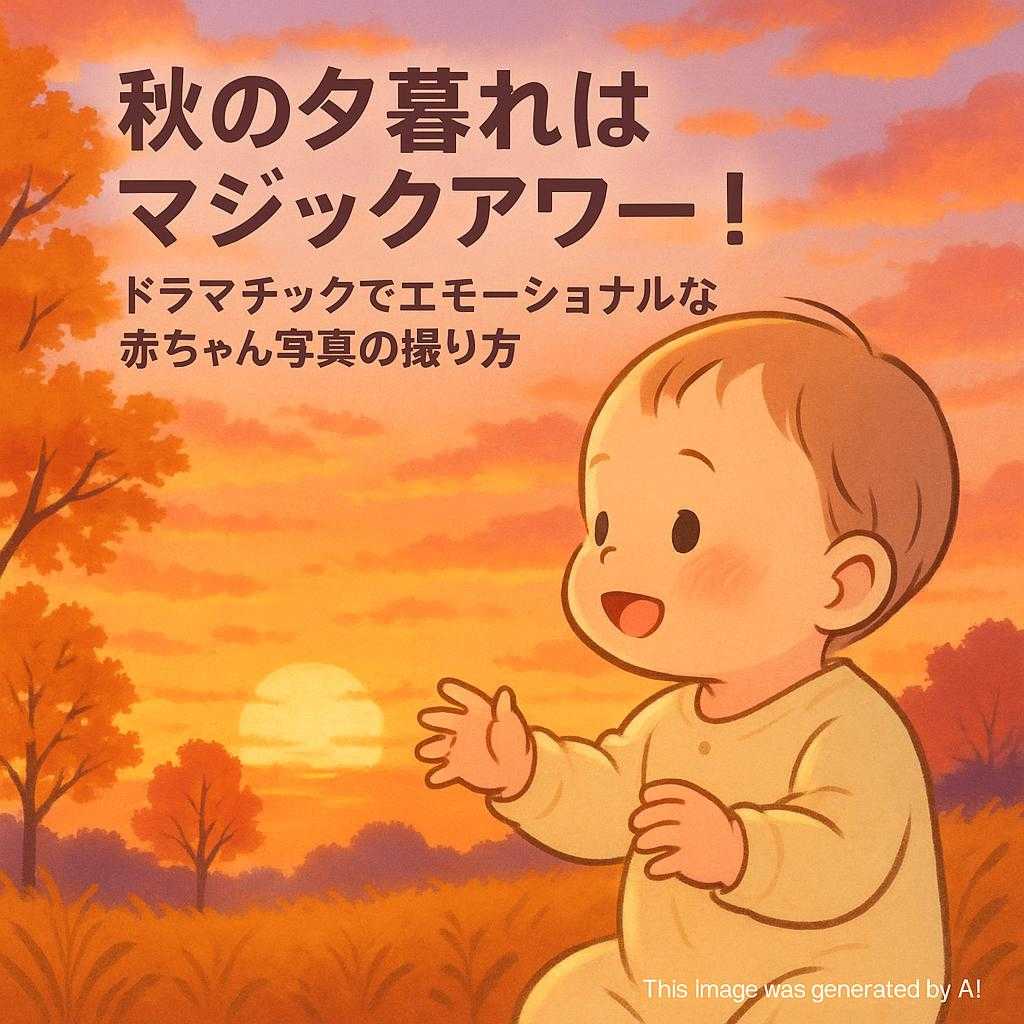 秋の夕暮れはマジックアワー！ドラマチックでエモーショナルな赤ちゃん写真の撮り方
